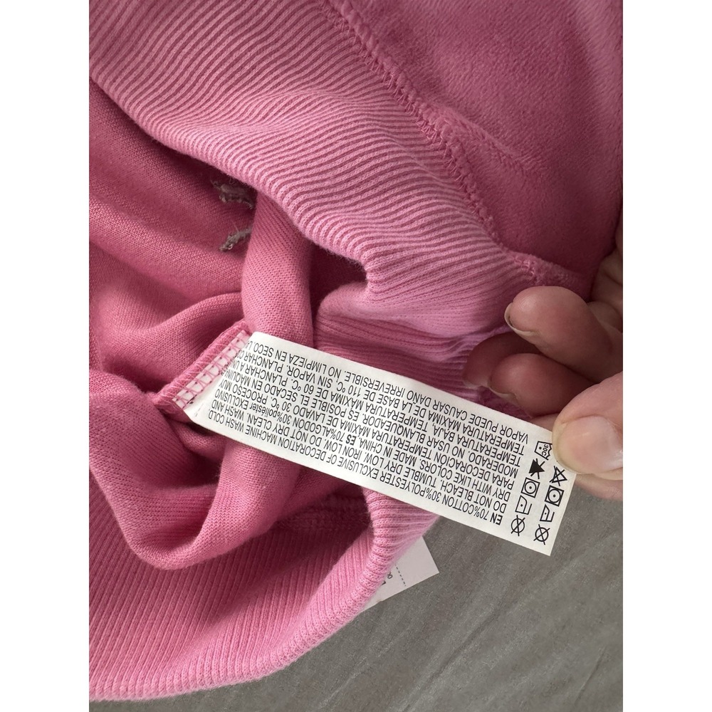 Juicy Couture Forever 21 Pink Lounge Set Cropped Sweatshirt Joggers Sz L Y2K - Picture 9 of 9